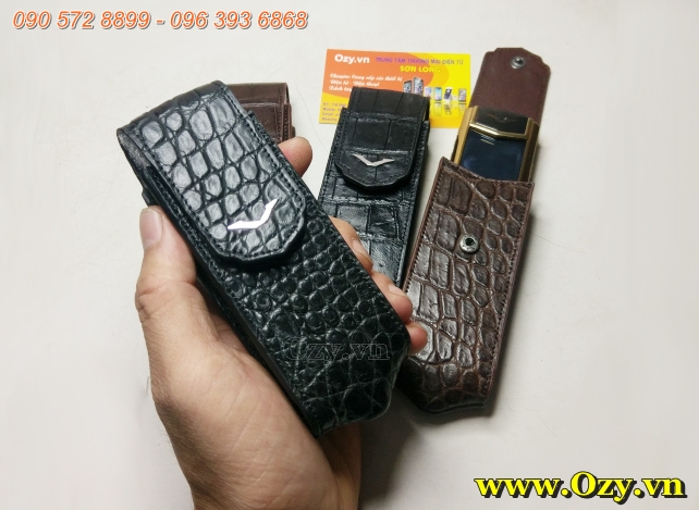 Bao đựng vertu da cá sấu